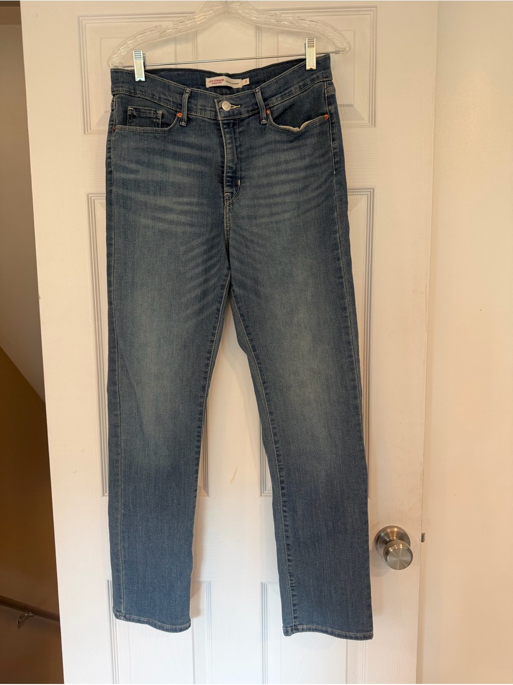 Levi Strauss Signature Mid Rise Straight Jeans Women’s Size 8 Stretch